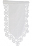 HOSSNER - ART OF HOME DECO Užuolaida &raquo;Dufour&laquo; Karnizas 1 Stk. dalys handgeh&auml;kelte nėrinių wei&szlig; medvilnė