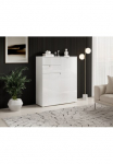HBZ Komoda &raquo;Spice wei&szlig; blizgus pavir&scaron;ius BxHxT 100x119x40 cm&laquo; komoda su 2 durys 2 stalčiai ir 3 lentyna