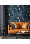 living walls Fototapetas &raquo;Metropolitan Stories. laisvalaikio Styles. 3D-Tapete&laquo; gemustert | matinis | neutral glatt fototapetas 3D-Effekt Grafisch Metallic-Effekt Designtapete Tapeten