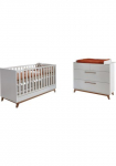 arthur berndt Babym&ouml;bel-Set &raquo;Babyzimmer rinkinys &raquo;Lina&laquo; 2-teilig&laquo; ekonomi&scaron;kas rinkinys Babym&ouml;bel-Set &raquo;Lina&laquo; kurį sudaro i&scaron; vaiki&scaron;ka lova ir vystymo lenta su komoda 2 Stk. dalys