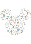 Komar Sienos lipdukai &raquo;Mickey Head Terrazzo Bambino - Gr&ouml;&szlig;e 125 x 125 cm&laquo; ovali ir selbstklebend