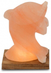 HIMALAYA SALT DREAMS Salzkristall-Tischlampe &raquo;Delfin&laquo; LED-Modul 1 Stk. Warmwei&szlig; Handgefertigt i&scaron; druskos kristalas - jeder Stein ein Unikat H: ca.15 cm