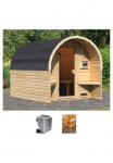 Karibu Statinė-pirtis &raquo;Fasshaus 2&laquo; rinkinys 2 Stk. dalys Ofen 9 kW Bio externe Strg easy