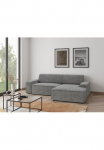 TRENDMANUFAKTUR Kampinė sofa &raquo;Graz patogi su Sitzvorschub ir Dėžutė patalynei L-Form plotis 246 cm&laquo; in Cord- haustierfreundlichem LEO Struktur- arba LUMOS-3D-Bezug