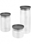 Metaltex Stikliniai indai &raquo;Aroma Line Lebensmittelaufbewahrungsbeh&auml;lter&laquo; rinkinys 3 Stk. dalys in drei dydžiai 450 ml 1000 ml ir 1500 ml
