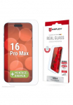 Displex Apsauginis stiklas ekranui &raquo;Real Glass Screen Protection&laquo; dėl Apple iPhone 16 Pro Max Apsauginė plėvelė ekranui Apsauginė plėvelė ekranui Bildschirmschutz kratz- & sto&szlig;fest
