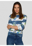 Rabe Palaidinė su Jeans-Color-Blocking ir grafinis ra&scaron;tas