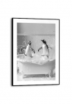 Reinders! Plakatas &raquo;Penguin Splash&laquo; Toilette - Schwarz-Wei&szlig; - MDF - Tiere - 30x40 cm