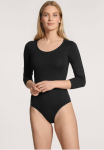 CALIDA Glaustinukė &raquo;Natural Comfort&laquo; 3/4 ilgio rankovės elastisch Single trikotažas &scaron;velnus apvalia i&scaron;kirpte
