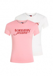 Tommy Jeans Tommy Džinsai Mar&scaron;kinėliai &raquo;TJW 2PACK ESSENTIAL LOGO TEE&laquo; Rinkinys 2 Stk. su Logodruck