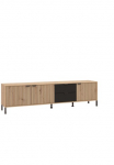 Home affaire TV staliukas &raquo;Mayenne TV-Lowbord plotis 208 cm&laquo; komoda su 3 durys su Rillen-Optik 2 stalčiai