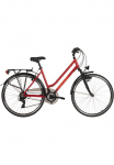 Dacapo Turistinis dviratis &raquo;Metropolis Turistinis dviratis Moterims 28'' raudona 21 G&auml;nge RH 48 cm&laquo; 21 Gang Shimano Tourney Schaltwerk Kettenschaltung Flachlenker