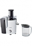 BOSCH Sulčiaspaudė &raquo;VitaJuice 2 MES25A0 XL-Einf&uuml;llschacht Edelstahl-Microfilter-Sieb&laquo; 700 W Aeratorius su DripStop sp&uuml;lmaschinengeeignet wei&szlig; / grau