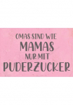 queence Metalinis paveikslas &raquo;Puderzucker III&laquo; Dekoracija | Spr&uuml;che | Spr&uuml;che & Texte 1 Stk. dalys Paveikslas i&scaron; plieno Paveikslas Spr&uuml;che Texte witzig Oma Mama