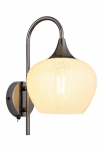 GLOBO LIGHTING Sieninis &scaron;viestuvas &raquo;MAXY&laquo; E27 1 Stk. Wandlampe/Metall/Acrylkristalle/Lichtschein: abw&auml;rts/schwarz-chrom
