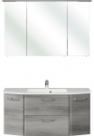 Saphir Vonios kambario baldų komplektas &raquo;Quickset 2 vnt. rinkinys Mineralmarmor-Waschtisch su LED-Spiegelschrank&laquo; 2 Stk. dalys