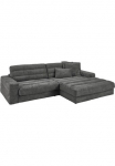 3C Candy Kampinė sofa &raquo;Stripes Labai didelė sofa bequem ir komfortabel L-Form&laquo; Lose Dekoratyvinės pagalvėlės su subtilus Quersteppung Cord-Bezug