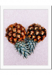 queence Paveikslas &raquo;Ole&laquo; Ananas | Essen | Figūrėlė | Herz | Herzbilder | Kunst | Lebensmittel | Obst | Obst paveikslas/nuotrauka 1 Stk. dalys HD Premium Poster-Druck ir Holzrahmen