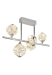 GLOBO LIGHTING LED lubinis &scaron;viestuvas &raquo;VIRINA&laquo; LED-Modul 1 Stk. Warmwei&szlig; Deckenlampe/Kristalle/Wohnzimmer/Essbereich/LxBxH: 610x300x460mm