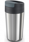 Joseph Joseph Coffee-to-go-Becher &raquo;Sipp&trade; Steel&laquo; (Reisebecher) su Klappdeckel auslaufsicher vakuumisoliert 454 ml