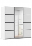 rauch Drabužių spinta &raquo;Schwebet&uuml;renschrank Kabykla spinta Mar&scaron;kinėliai be rankovių ANGEBOT Avola&laquo; 3 verschiedene Ausstattungen BASIC/CLASSIC/PREMIUM (inkl. SOFT-CLOSE) su eleganten Zierleisten in Chrom juoda spalva arba Wei&szlig; pagamintas in GERMANY