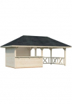 Palmako Medinė pavėsinė &raquo;Bianca 166 m&sup2; rinkinys 3&laquo; BxTxH: 588x300x323 cm
