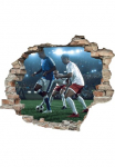 queence Sienos lipdukai &raquo;Fu&szlig;ball&laquo; Sienų lipdukai paveikslas selbstklebend 3D Wanddurchbruch