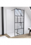 Marwell Walk-in-Dusche &raquo;Bricks&laquo; 3 Stk. dalys 90 x 195 cm ir Haltestange dėl Wandmontage