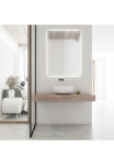 Paco Home Sieninis &scaron;viestuvas &raquo;DAISY&laquo; Neutralwei&szlig; veidrodis LED Backlight ovali 50cm Touch-Schalter Sieninis veidrodis Bad IP44