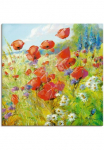 Artland Paveikslas ant drobės &raquo;Sommerwiese su Mohnblumen&laquo; Blumenwiese 1 Stk. dalys ant Holzrahmen gespannt