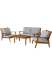 byLIVING Gartenlounge-Set &raquo;LA PALMA&laquo; rinkinys poilsio rinkinys sodo baldų komplektas FSC&reg;-zertifiziertes medžio masyvo 11 Stk. dalys i&scaron; tvirtas Akazienholz su gem&uuml;tlichen Sėdėjimo ir Dekoratyvinės pagalvėlės