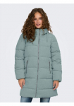 ONLY Dygsniuota striukė &raquo;ONLDOLLY LONG CORDUROY PUFFER OTW&laquo; su gobtuvas i&scaron; neįkyrus Cordmaterial