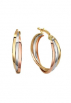 Fascination by Ellen K. Pora auskarai &raquo;Gold 333 dreifarbig 20mm Durchmesser&laquo;