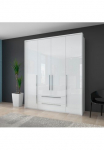 OTTO home Spinta &raquo;Piano su grotelės ir Ap&scaron;vietimas soft-close-Funktion&laquo; viele plotis zur Auswahl 226cm hoch su jeweils 2 Stalčius beige arba wei&szlig; UV lackiert Hochglanzfronten FSC-zertifiziert