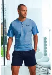 AUTHENTIC LE JOGGER AUTHENTIC LE Kelnės pižama &raquo;kurzer pižama dėl Herren&laquo; 1 vienetai 2 dalys su sagos Tamsi Palaidinė
