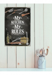 queence Metalinis paveikslas &raquo;My Kitchen&laquo; Getr&auml;nke | Dekoracija | Schriftz&uuml;ge 1 Stk. dalys Stahlschilder