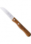Olivenholz-erleben Peilis daržovėms &raquo;mit gerader Edelstahl-Klinge ir Olivenholzgriff&laquo; rostfreie Edelstahlklinge ilgas 13 cm Olivenholzgriff