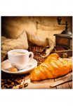 Artland Stiklinis paveikslas &raquo;Kaffeetasse su Croissant&laquo; Getr&auml;nke 1 Stk. dalys in padėties dydžiai