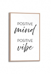 Reinders! Plakatas &raquo;Positive Vibes&laquo; Home Office - Schwarz-Wei&szlig; - MDF - Spr&uuml;che - 20x30 cm