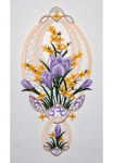 Stickereien Plauen Siuvinėjimas Plauen Lango dekoracija &raquo;Krokusbl&uuml;te Fensterbild&laquo; Lango dekoracija "Krokusbl&uuml;te"