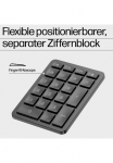 HP Wireless-Tastatur &raquo;960 Ergonomische&laquo; (Fn-Tasten | Ziffernblock | ausklappbare F&uuml;&szlig;e)