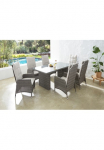 KONIFERA Garten-Essgruppe &raquo;Casablanca&laquo; rinkinys 6x Fotelis 1x stalas 180x90x74 cm Stahl/Polyrattan 7 Stk. dalys ir atrama
