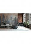 living walls Fototapetas &raquo;Fototapete Skyline&laquo; gemustert | matinis | neutral glatt tapetai Stadt Geb&auml;ude Tapeten Wohnzimmer miegamojo kambario baldai K&uuml;che Flur