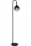 GLOBO LIGHTING Pastatomas &scaron;viestuvas &raquo;DALTON&laquo; E27 1 Stk. Stehleuchte/Glaskugeln rauchfarben/schwarz/Wohnzimmer/Schlafzimmer