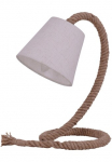 n&auml;ve Stalinis &scaron;viestuvas &raquo;Rope&laquo; E14 1 Stk. Exkl. 1x E14 max. 40WFu&szlig;: Juteseil naturFarbe Schirm: wei&szlig;