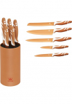 KING Stovas peiliams Soft Touch (6tlg) su KING protect va&scaron;kuotas audinys