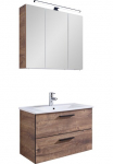 Saphir Vonios kambario baldų komplektas &raquo;Quickset 374 Keramik-Waschtisch su LED-Spiegelschrank 75 cm breit&laquo; 2 Stk. dalys
