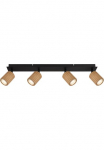GLOBO LIGHTING Lubinis &scaron;viestuvas &raquo;WENZEL&laquo; GU10 1 Stk. Deckenspot/Holz/Flur/Wohnzimmer/LxBxH: 650x80x130mm