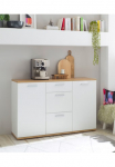 HBZ Komoda &raquo;BC1035 wei&szlig; matinis BxHxT 135x86x38 cm&laquo; komoda su 2 durys 3 stalčiai 2 lentyna