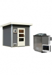 Karibu Pirties namelis &raquo;Ralf&laquo; rinkinys Ofen 9 kW Bio externe Strg easy